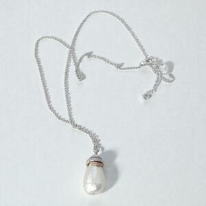 Brighton Neptune's Rings Pearl Pendant Necklace Retired Charm Chain Heart Clasp